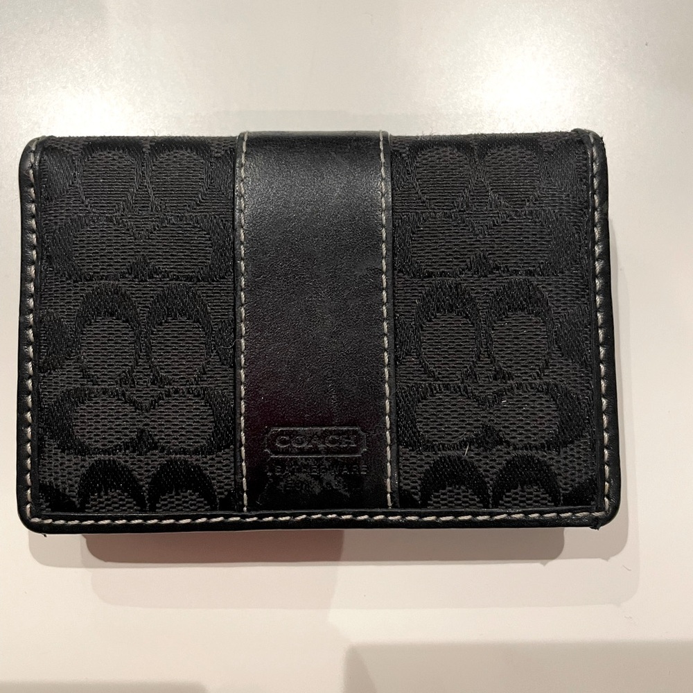 Coach Black Business/Credit Card Holder